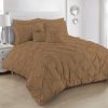 Diamond Brown Bed Sheet Set-with Quilt Pillow and Cushions Covers