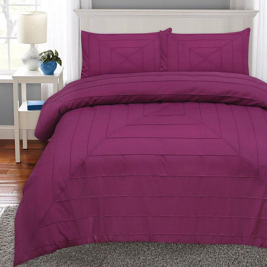8 Pcs Dyed Smokey Pink Bed Sheet Set With Quilt Pillow And Cushions Covers Hutchpk Online 9829