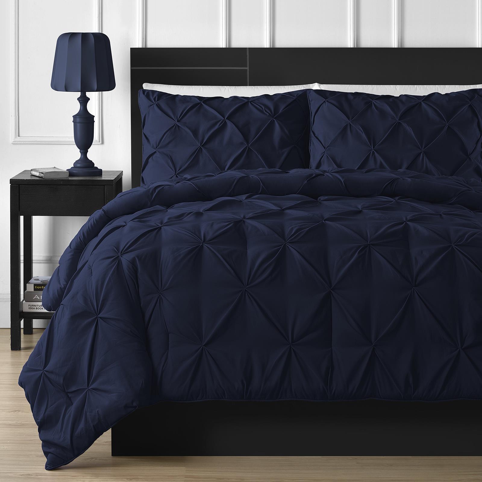 8 Pcs Diamond Navy Blue Bed Sheet Set, Navy Blue And Grey Bed Sheets