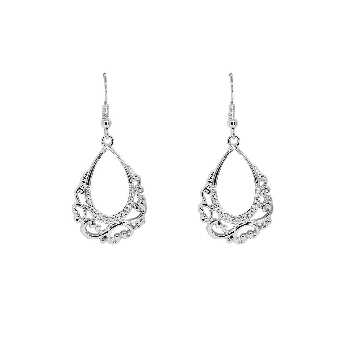 Drop Earrings in Silver - Hutch.pk Online Fashion Store in Pakistan