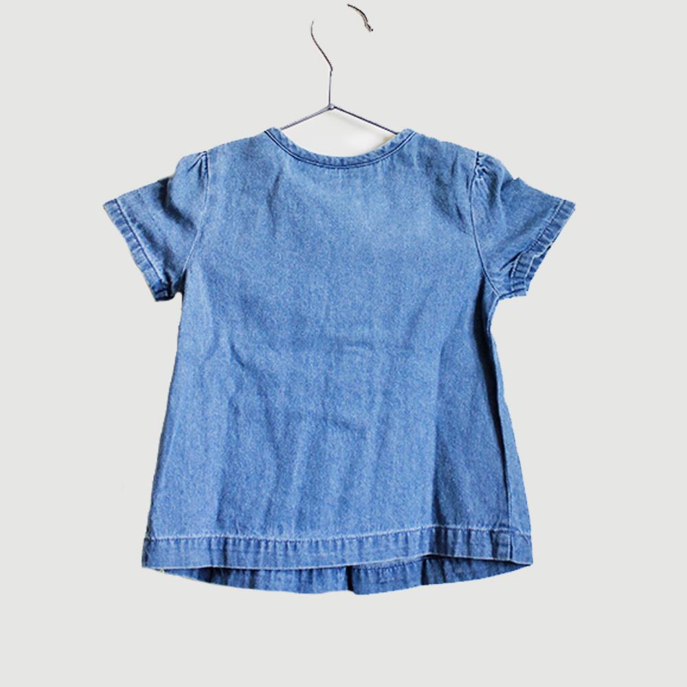Red Tag Embroidered Denim Top with Short Sleeves ( 12-18 ) Months ...
