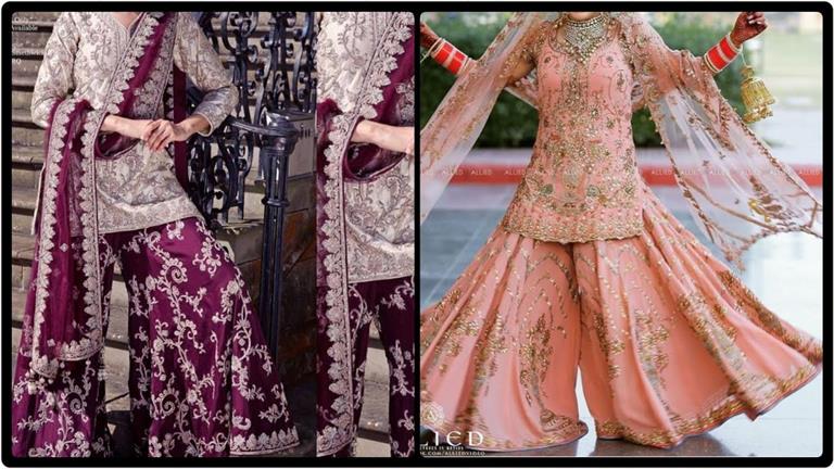 Gharara with gown