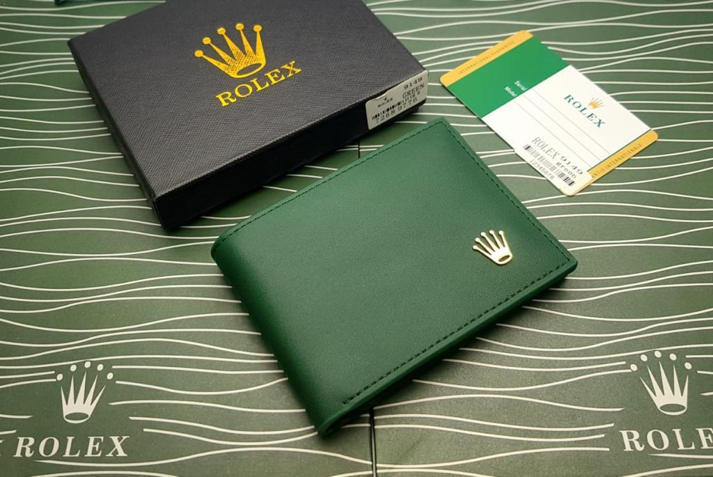 Rolex Leather Billfold Wallet Green Hutch.pk Online Fashion