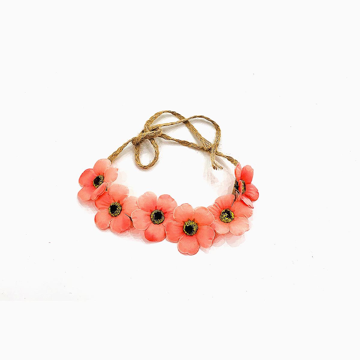 Delphine Flower Baby Crown Headband Salmon Red -  Online Fashion  Store in Pakistan