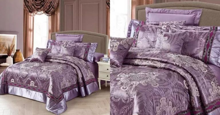 Lavender mist Jacquard Bedspread Set