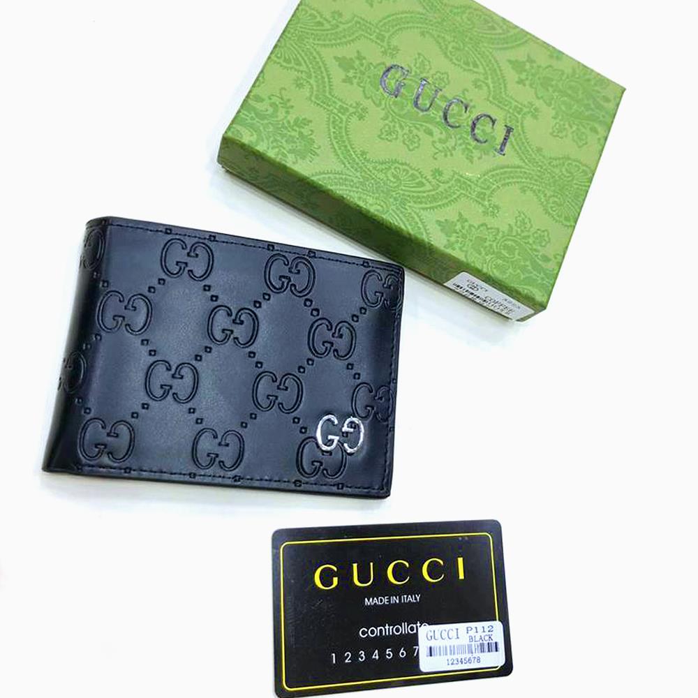 Designer GI Leather Bifold Wallet Stamped Black - Hutch.pk Online ...