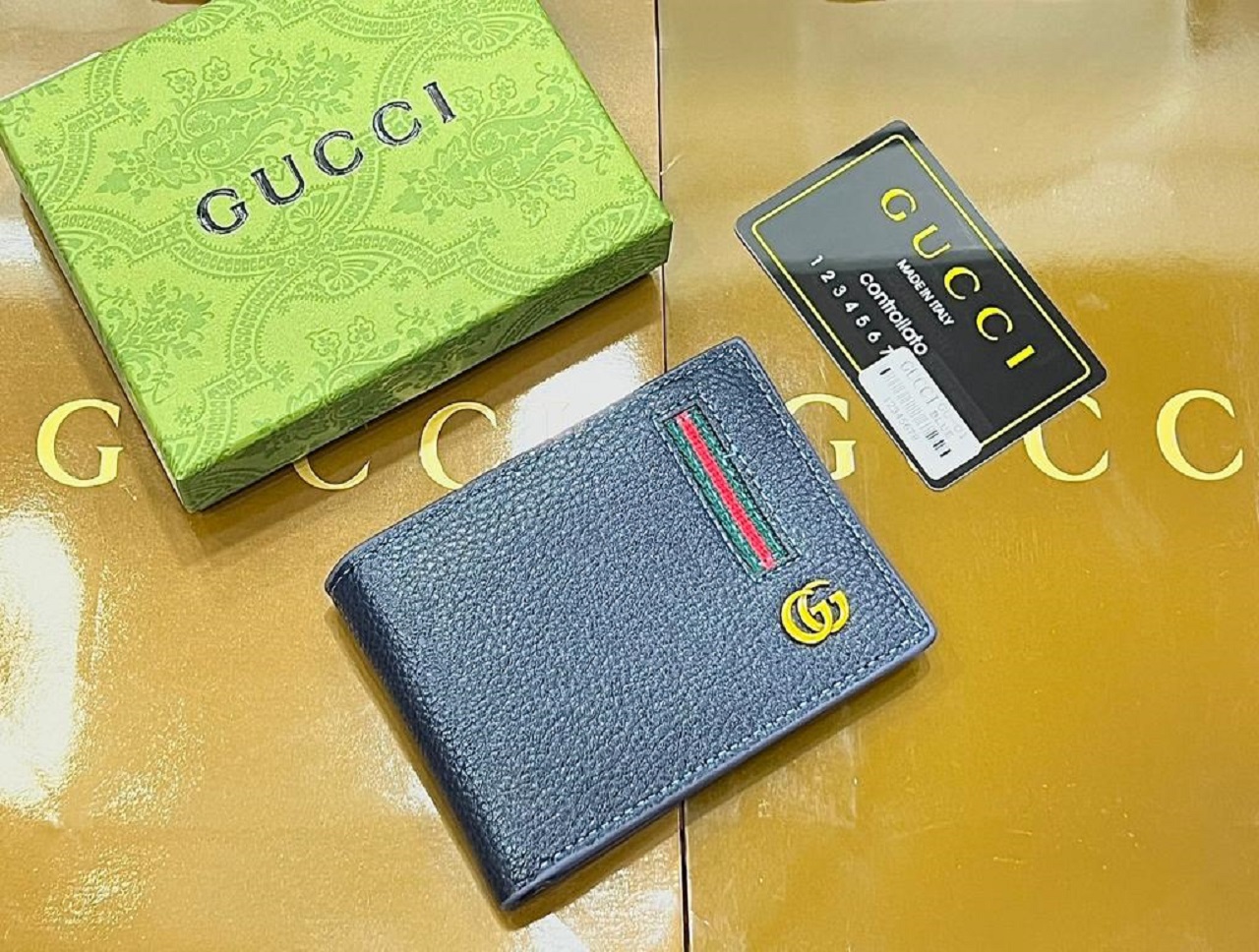 Designer Gucci Leather Bifold Men Wallet Blue - Hutch.pk Online Fashion ...